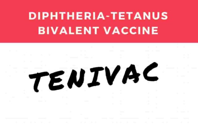 Tenivac bivalent vaccine to prevent tetanus and diphtheria